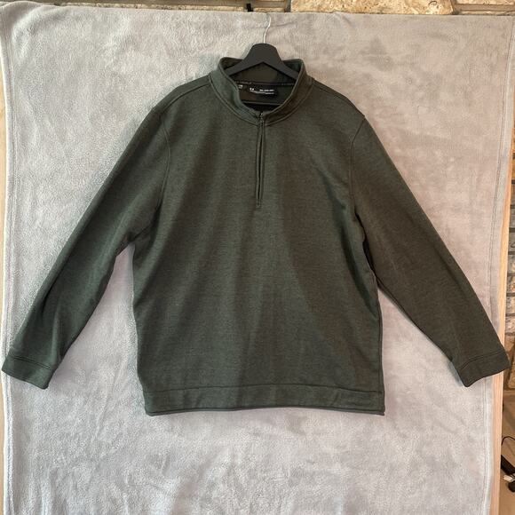 Under Armour Men's Cold Gear Loose Long Sleeve 1/4 Zip Pullover Green, Size 3XL - Picture 2 of 8